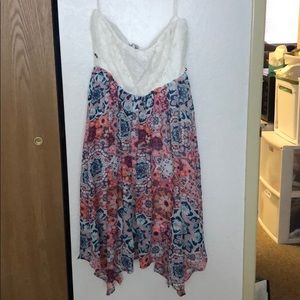 Strap floral dress